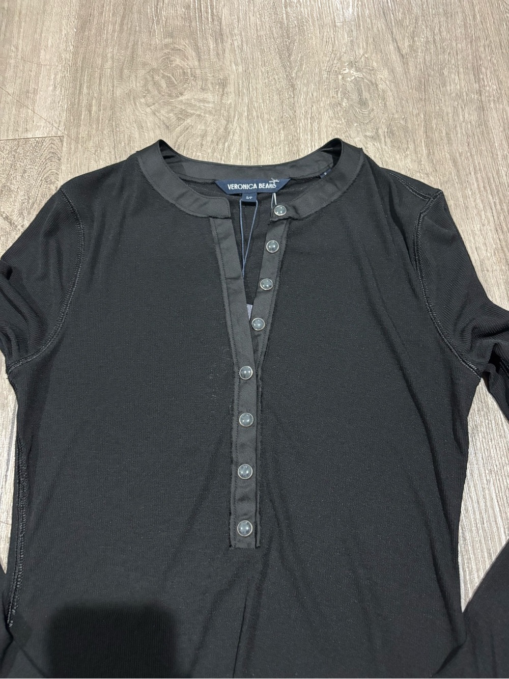Veronica Beard Drexler Top Black Size Small NEW - Picture 3 of 4